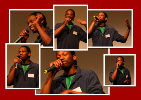 Johnathan Chase does the Astrobiology Rap at the Royal Society (Photos:Tim Jones)