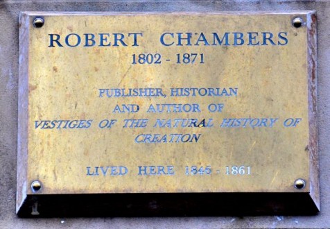 Plaque on Robert Chambers's house