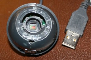 Logitech webcam with lens removed