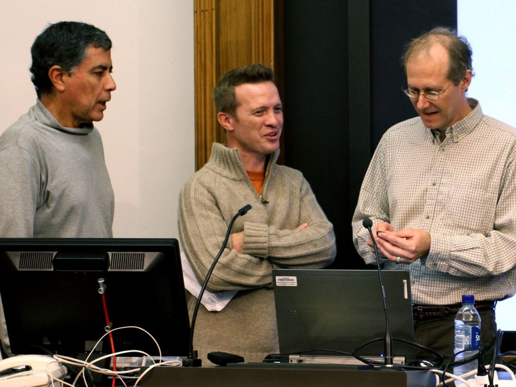 Francisco Diego, Chris Riley, Matt Melis at London Science Festival Photo:Tim Jones