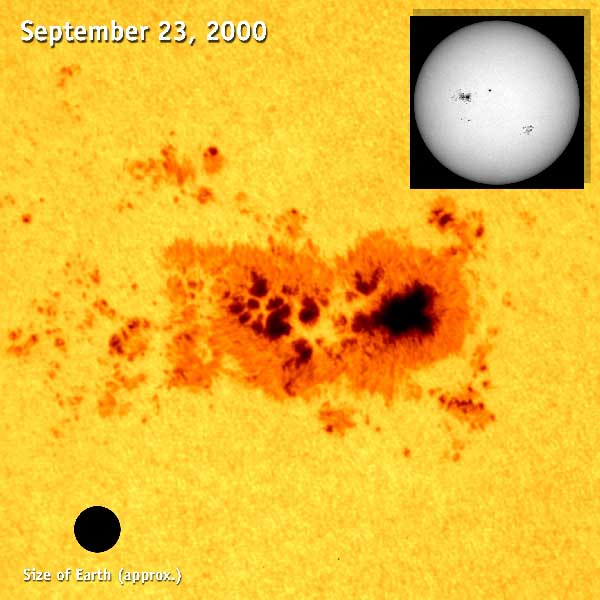 Hale discovered the Sun's magnetic field, and its association with sunspots. SOHO (ESA & NASA)